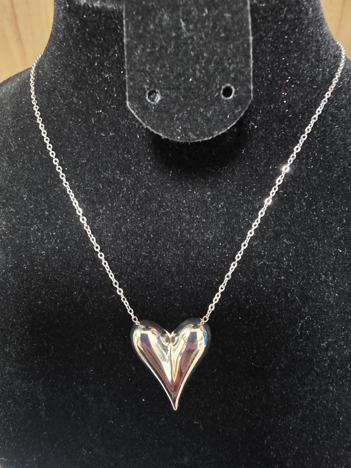 Collier Cœur acier argenté - Articles de Paris